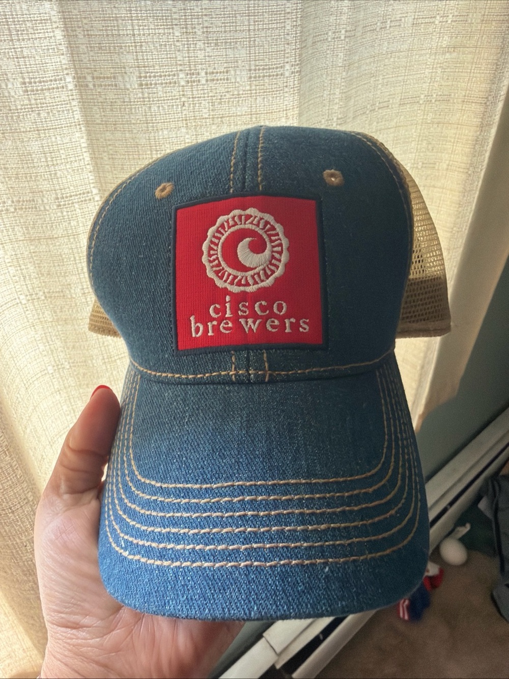 Blue Denim Trucker Hat Cisco Brewers